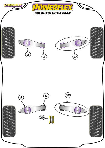 Powerflex Bolt-On Jack Pad Adaptor Kit - Porsche Boxster 981 Powerflex Bolt-On Jack Pad Adaptor Kit - Porsche Boxster 981
