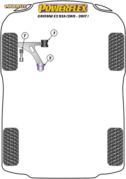 Powerflex Front Lower Wishbone Rear Bushes - Porsche Cayenne E2 92A (2011 - 2017) Powerflex Front Lower Wishbone Rear Bushes - Porsche Cayenne E2 92A (2011 - 2017)