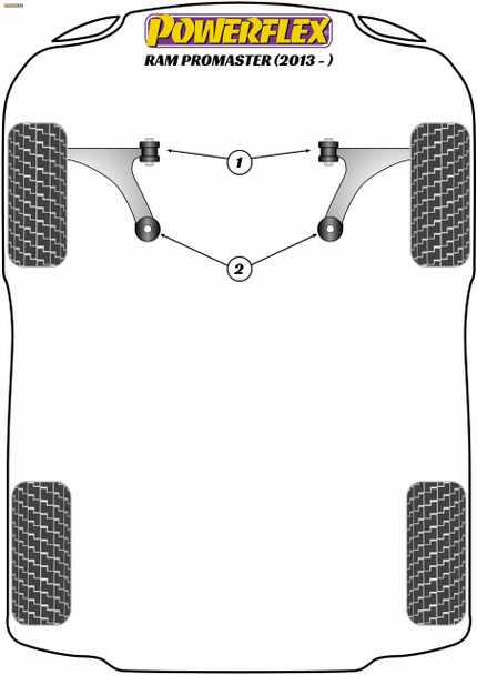 Powerflex Front Wishbone Front Bushes - Ram ProMaster (2013 - ON) Powerflex Front Wishbone Front Bushes - Ram ProMaster (2013 - ON)