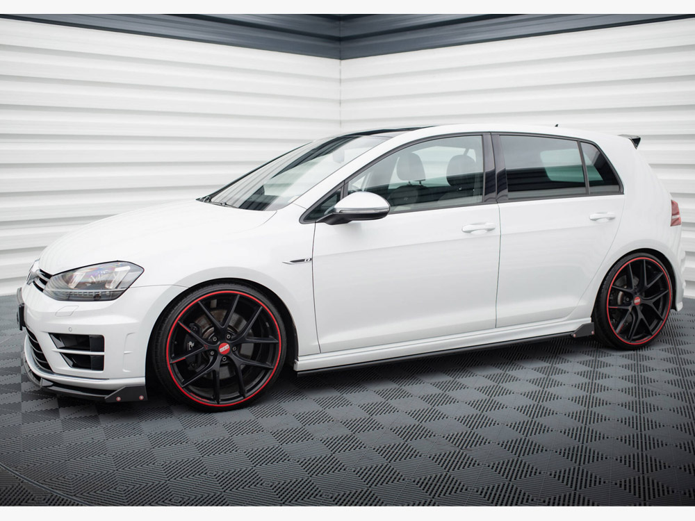 Maxton Design Volkswagen Golf MK7 R / R-Line (2013-2016) Side Skirts Diffusers V3 + Flaps - Gloss Black Maxton Design Volkswagen Golf MK7 R / R-Line (2013-2016) Side Skirts Diffusers V3 + Flaps - Gloss Black