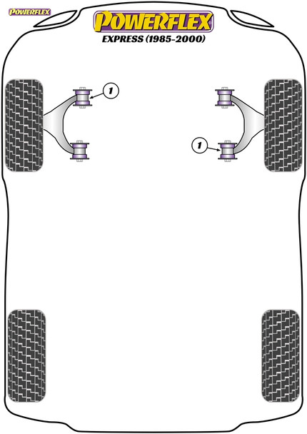 Powerflex Track Front Lower Wishbone Bush - Renault Express (1985 - 2000) Powerflex Track Front Lower Wishbone Bush - Renault Express (1985 - 2000)