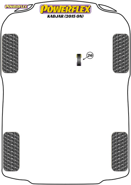 Powerflex Lower Torque Mount (Fast Road) - Renault Kadjar (2015 on)