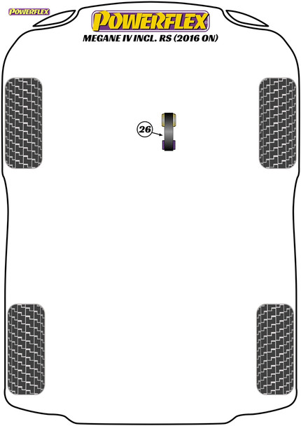 Powerflex Lower Torque Mount (Fast Road) - Renault Megane IV Incl. RS (2015 on)
