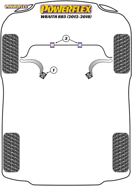 Powerflex Front Radius Arm To Chassis Bush - Rolls-Royce Wraith RR5 (2012 - 2018 )