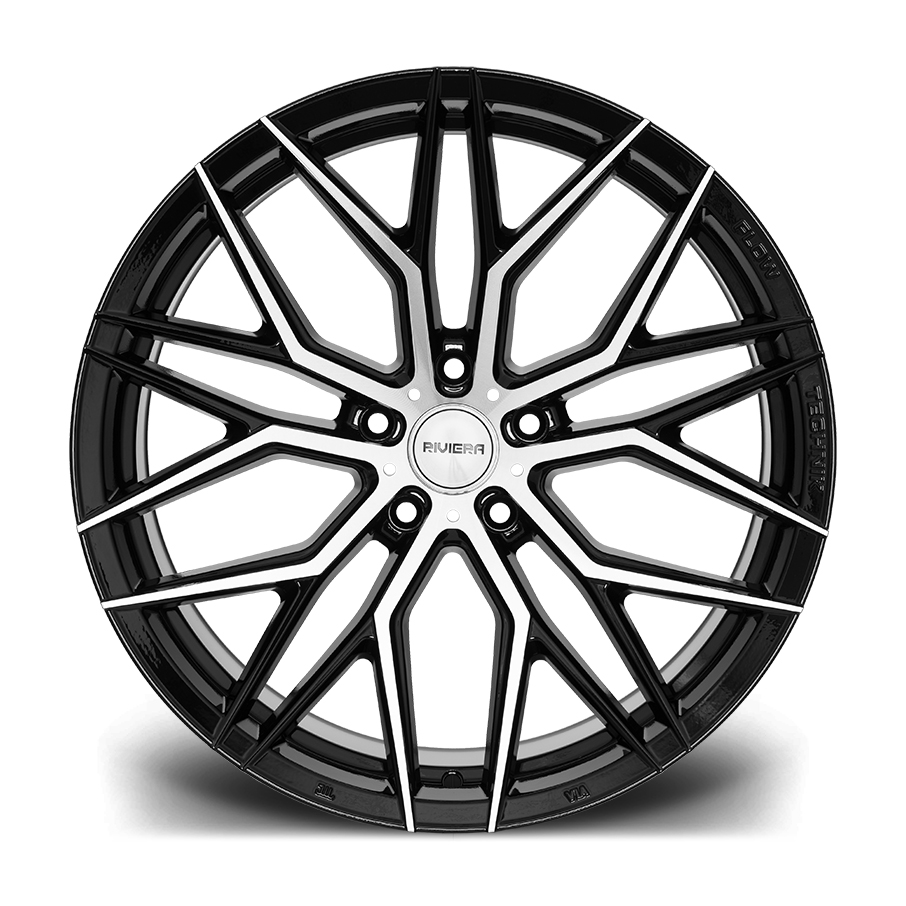 Riviera Wheels RF101 (Flow Formed) - 19 inch - Black Polished - SET OF 4 Riviera Wheels RF101 (Flow Formed) - 19 inch - Black Polished - SET OF 4