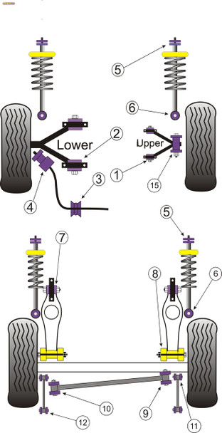 Powerflex Track Rear Axle Side To Side Location Axle Bushes - Saab 90 & 99 (1975-1987) Powerflex Track Rear Axle Side To Side Location Axle Bushes - Saab 90 & 99 (1975-1987)