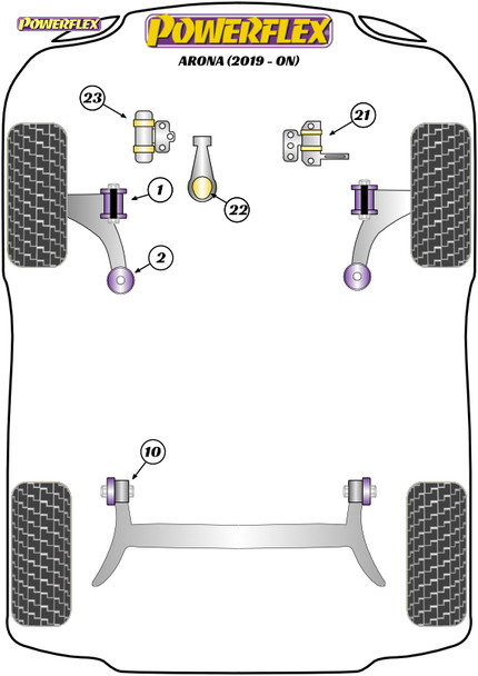 Powerflex Upper Engine Mount Insert, 3 Cylinder & Diesel - Seat Arona (2019-on) Powerflex Upper Engine Mount Insert, 3 Cylinder & Diesel - Seat Arona (2019-on)