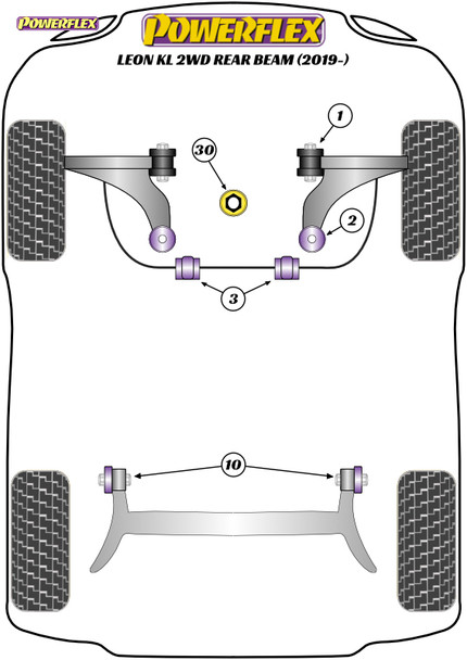 Powerflex Front Lower Engine Mount Hybrid Bush (Large) - Fast Road/Track - Seat Leon KL Rear Beam (2020 on) Powerflex Front Lower Engine Mount Hybrid Bush (Large) - Fast Road/Track - Seat Leon KL Rear Beam (2020 on)