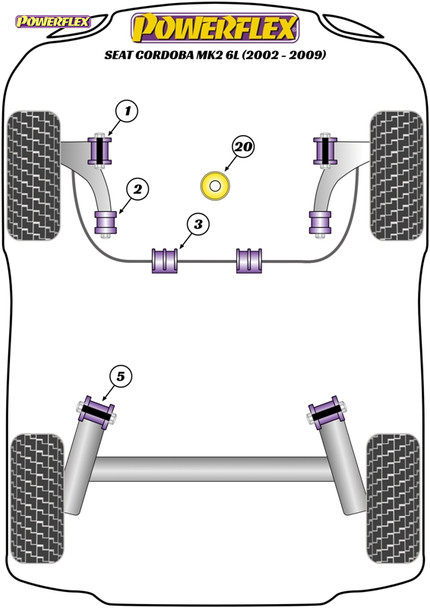 Powerflex Heritage Rear Beam Mounting Bush - Seat Cordoba MK2 6L (2002 - 2009) Powerflex Heritage Rear Beam Mounting Bush - Seat Cordoba MK2 6L (2002 - 2009)