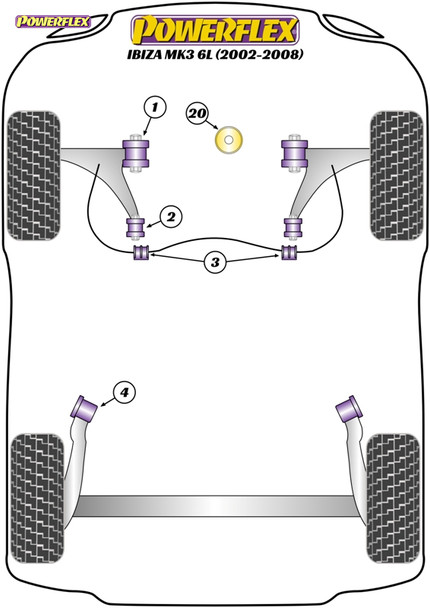 Powerflex Track Steering Rack Mounting Bush - Seat Ibiza MK3 6L (2002-2008) Powerflex Track Steering Rack Mounting Bush - Seat Ibiza MK3 6L (2002-2008)