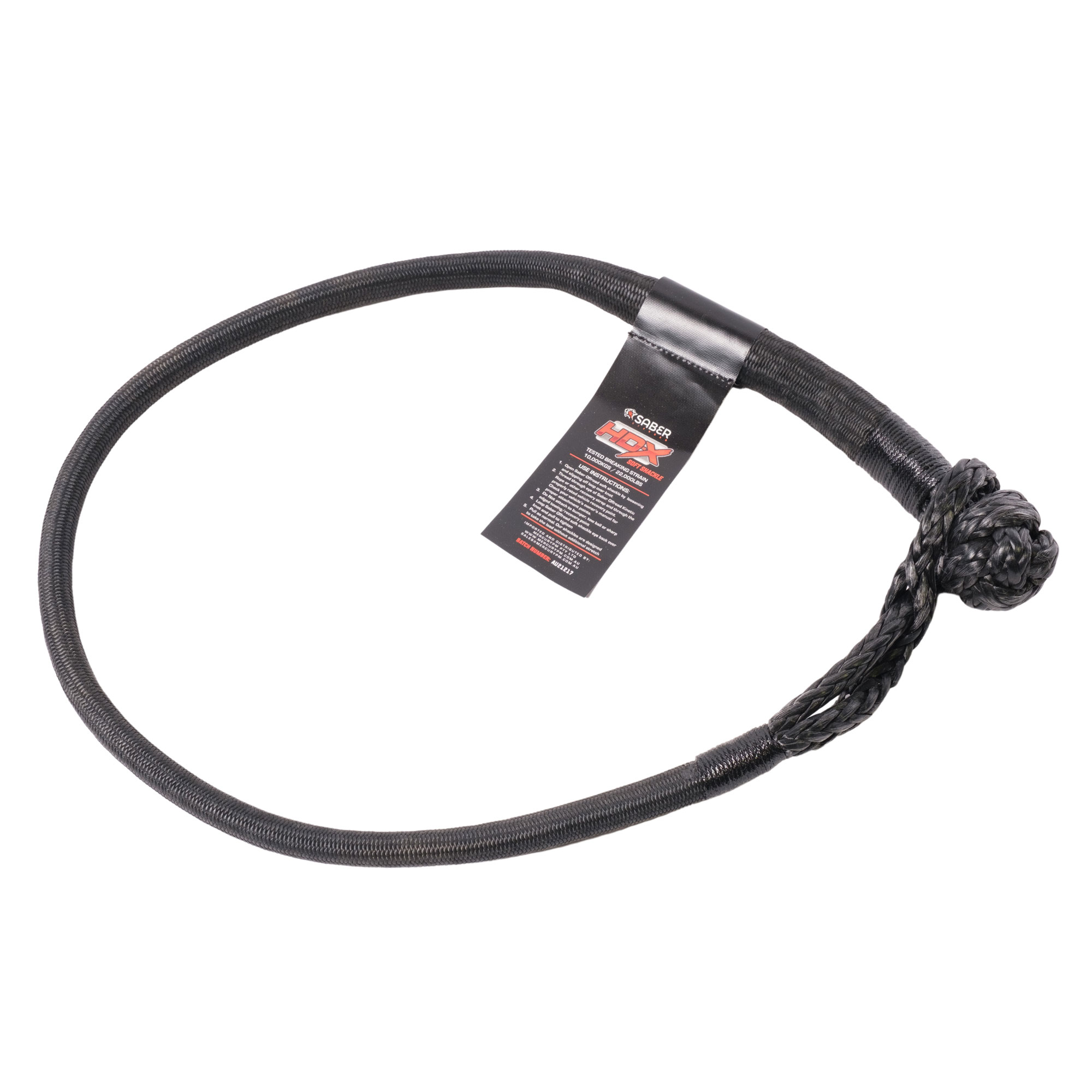 Saber 10,000kg HDX Saberpro Bound Soft Shackle - Long