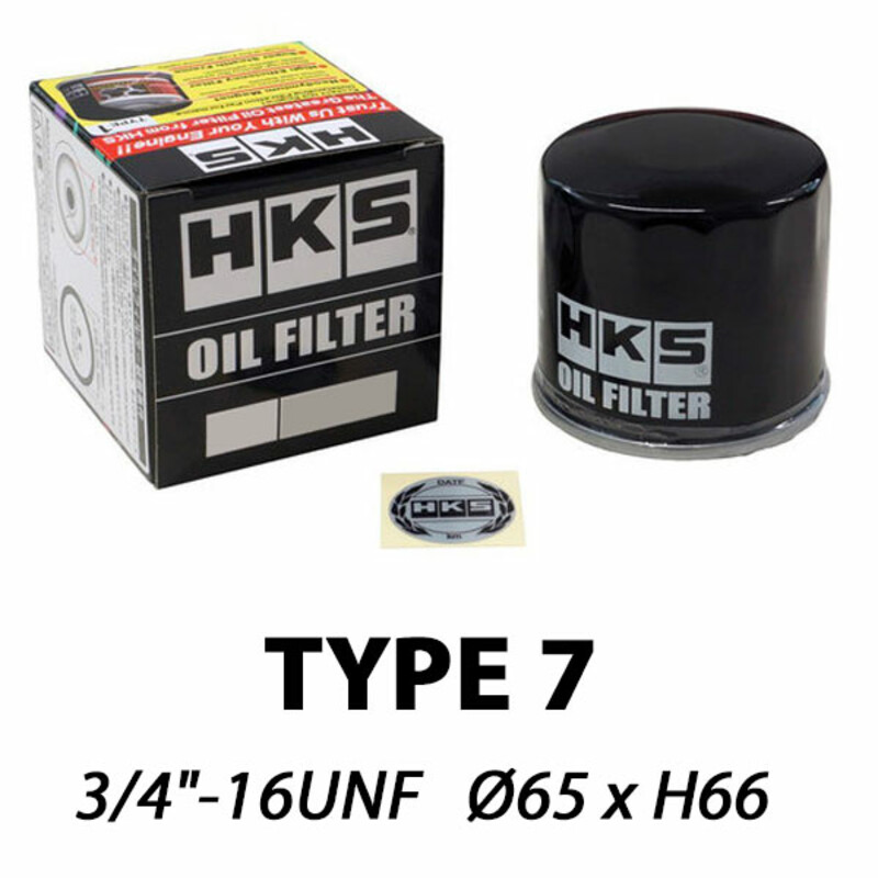 HKS Hybrid Sports Oil Filter (TYPE 7) UNF 3/4 -16 / CA18 / RB20 / RB25 / RB26 / VG30 / 4A-G(Z)E / 1ZZ / 2ZZ