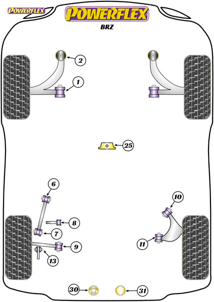 Powerflex Front Arm Front Bush Caster Adjust - Subaru BRZ 2nd Gen (2021 on) Powerflex Front Arm Front Bush Caster Adjust - Subaru BRZ 2nd Gen (2021 on)