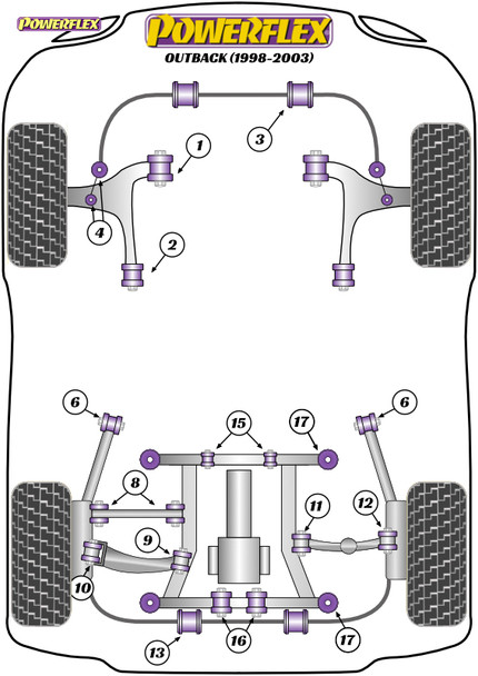 Powerflex Rear Trailing Arm Bush - Subaru Outback (1998 - 2003) Powerflex Rear Trailing Arm Bush - Subaru Outback (1998 - 2003)