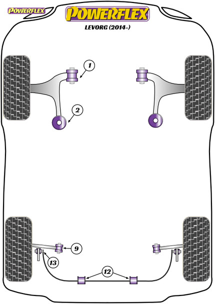 Powerflex Front Wishbone Rear Bushes - Subaru Levorg (2014 on) Powerflex Front Wishbone Rear Bushes - Subaru Levorg (2014 on)