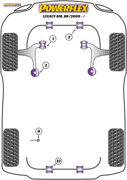 Powerflex Track Front Anti Roll Bar Bushes 20mm - Subaru Legacy BM, BR (2009 - 2014) Powerflex Track Front Anti Roll Bar Bushes 20mm - Subaru Legacy BM, BR (2009 - 2014)