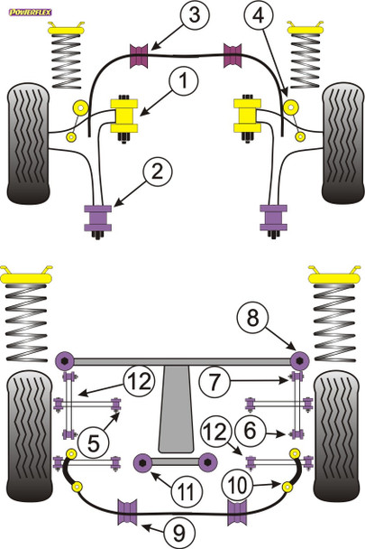 Powerflex Rear Diff Mount - Subaru Forester SF (1997 - 2002) Powerflex Rear Diff Mount - Subaru Forester SF (1997 - 2002)