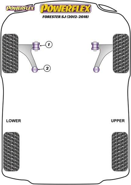 Powerflex Track Front Wishbone Rear Bushes - Subaru Forester SJ (2012 - 2018) Powerflex Track Front Wishbone Rear Bushes - Subaru Forester SJ (2012 - 2018)
