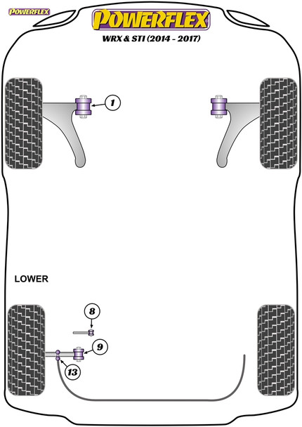 Powerflex Rear Lower Track Control Inner Bushes - Subaru Impreza WRX & STI (2014 - 2017) Powerflex Rear Lower Track Control Inner Bushes - Subaru Impreza WRX & STI (2014 - 2017)