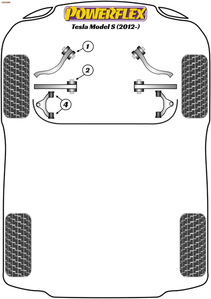 Powerflex Front Upper Control Arm Inc Bush Kit Camber Adjustable - Tesla Model S (2012 - ON) Powerflex Front Upper Control Arm Inc Bush Kit Camber Adjustable - Tesla Model S (2012 - ON)