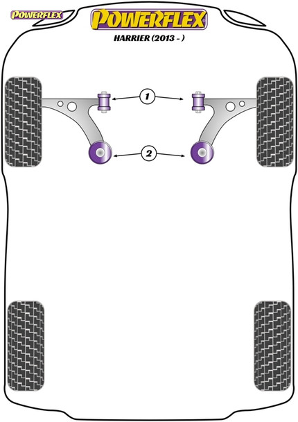 Powerflex Front Wishbone Front Bushes - Toyota Harrier (2013 - ) Powerflex Front Wishbone Front Bushes - Toyota Harrier (2013 - )