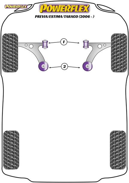 Powerflex Front Wishbone Front Bushes - Toyota Previa / Estima / Tarago (2006 -) Powerflex Front Wishbone Front Bushes - Toyota Previa / Estima / Tarago (2006 -)