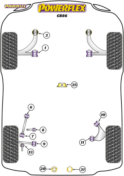 Powerflex Rear Trailing Arm Rear Bush - Toyota GR 86 (2021 on) Powerflex Rear Trailing Arm Rear Bush - Toyota GR 86 (2021 on)