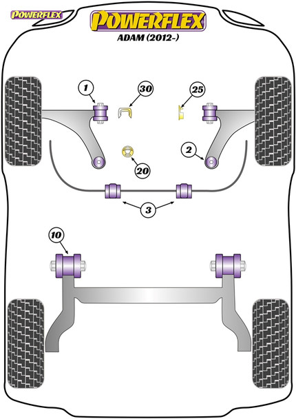 Powerflex Upper Engine Mount Insert - Vauxhall Adam (2012-) Powerflex Upper Engine Mount Insert - Vauxhall Adam (2012-)