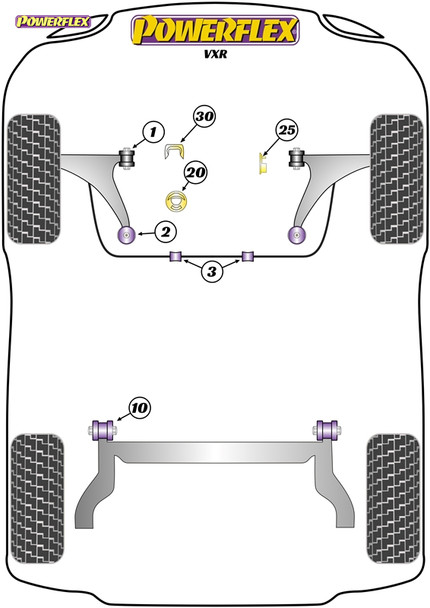 Powerflex Track Upper Engine Mount Insert - Vauxhall Corsa D VXR (2006-2014) Powerflex Track Upper Engine Mount Insert - Vauxhall Corsa D VXR (2006-2014)