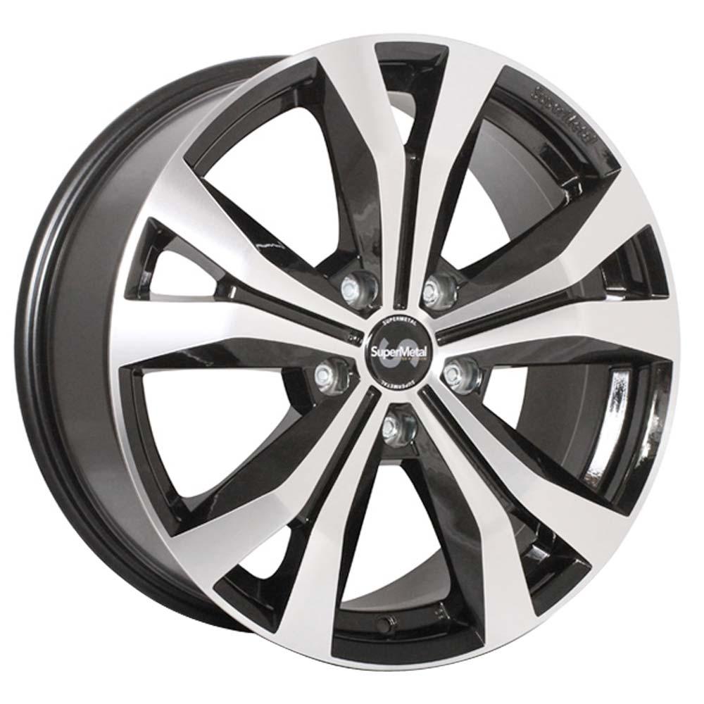 Supermetal Bullet - 18 inch X 8" - 5 x 120 ET50 - Gloss Black / Polished - VW Transporter T5 / T6 - SET OF 4 Supermetal Bullet - 18 inch X 8" - 5 x 120 ET50 - Gloss Black / Polished - VW Transporter T5 / T6 - SET OF 4