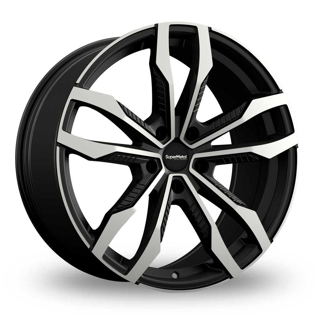 Supermetal Fin - 20 inch X 9" - 5 x 120 ET45 - Matt Black / Polished - VW Amarok - SET OF 4 Supermetal Fin - 20 inch X 9" - 5 x 120 ET45 - Matt Black / Polished - VW Amarok - SET OF 4