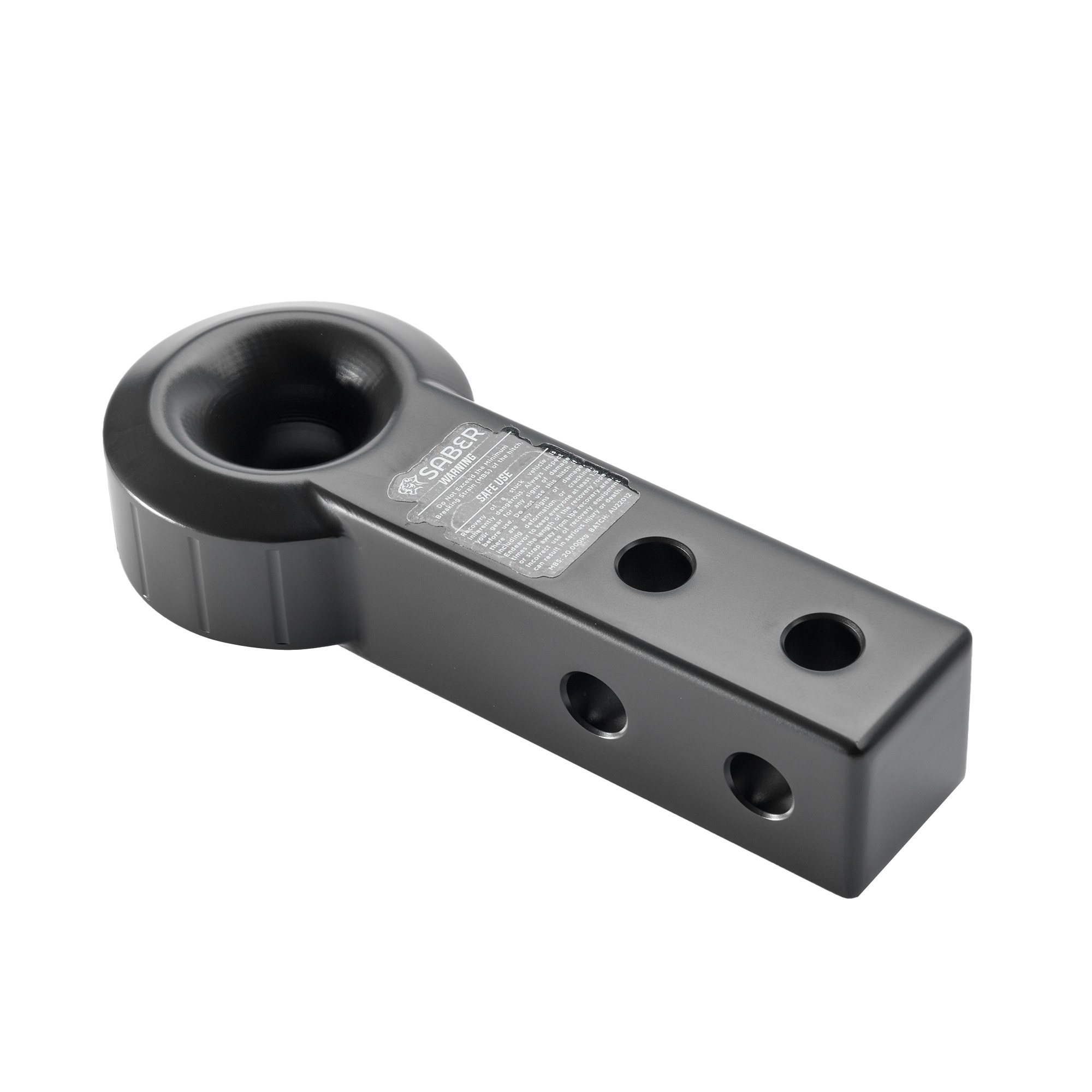 7075 Aluminium Rope Friendly Recovery Hitch Extended - Cerakote Black 7075 Aluminium Rope Friendly Recovery Hitch Extended - Cerakote Black