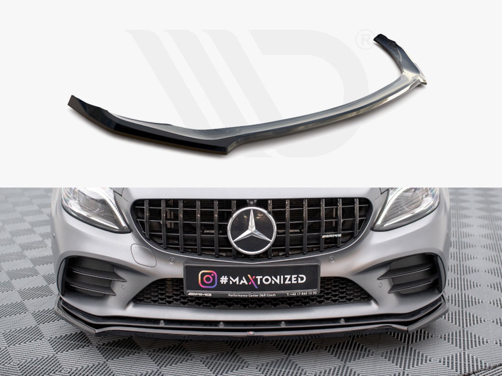 Maxton Design Front Splitter V1 Mercedes AMG C43 Coupe / Sedan / Estate C205 / W205 / S205 Facelift (2018-2022) - Gloss Black Maxton Design Front Splitter V1 Mercedes AMG C43 Coupe / Sedan / Estate C205 / W205 / S205 Facelift (2018-2022) - Gloss Black