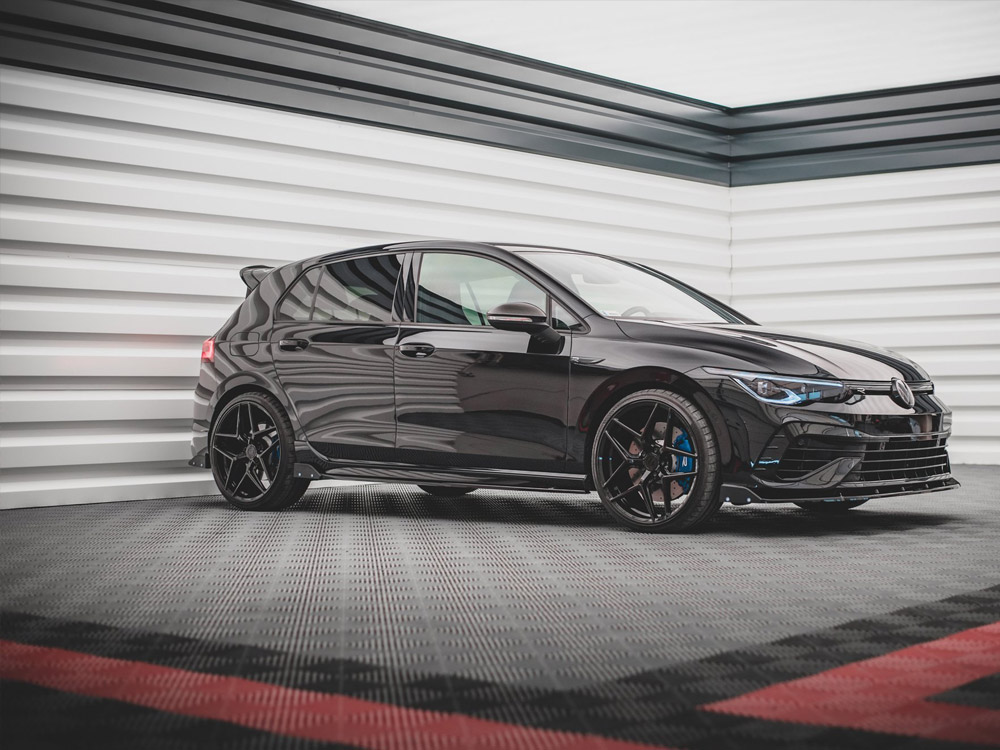 Maxton Design Volkswagen Golf MK8 R (2020+) Rear Side Splitters V.2 + Flaps - Gloss Black Maxton Design Volkswagen Golf MK8 R (2020+) Rear Side Splitters V.2 + Flaps - Gloss Black
