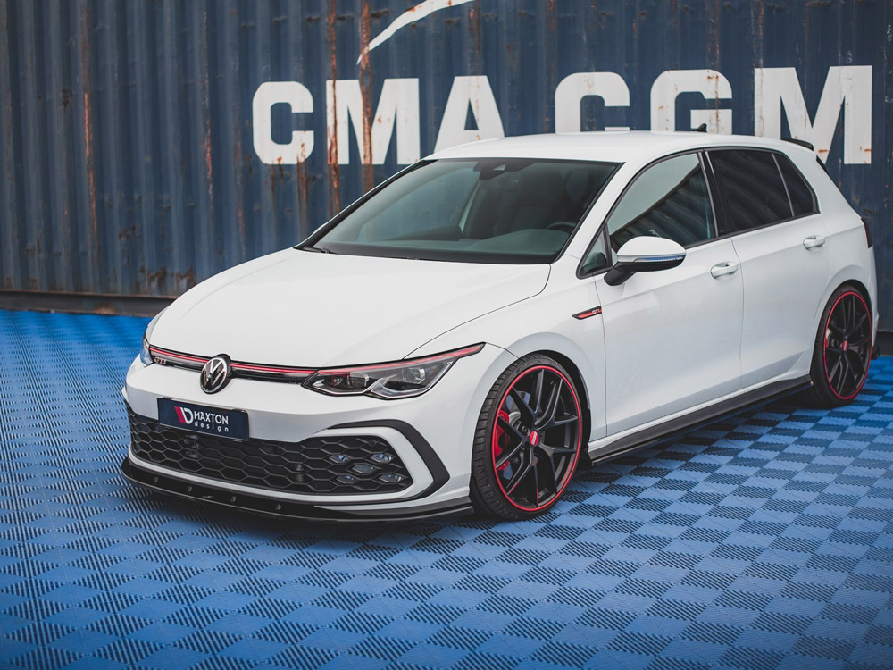 Maxton Design Volkswagen Golf MK8 GTI / GTE / GTD / R-Line (2020+) Front Splitter V.1 - Gloss Black Maxton Design Volkswagen Golf MK8 GTI / GTE / GTD / R-Line (2020+) Front Splitter V.1 - Gloss Black