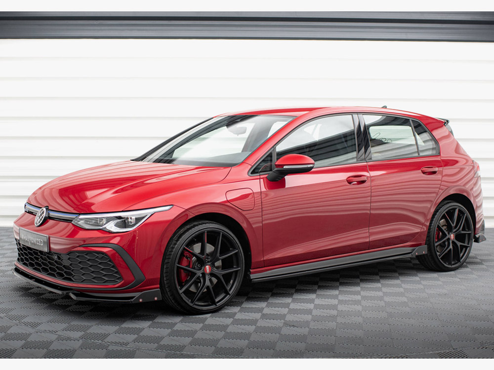 Maxton Design Volkswagen Golf MK8 / MK8.5 GTI / GTI Clubsport / GTE / GTD / R-Line (2020+) Side Skirts Diffusers V.2 + Flaps - Black Maxton Design Volkswagen Golf MK8 / MK8.5 GTI / GTI Clubsport / GTE / GTD / R-Line (2020+) Side Skirts Diffusers V.2 + Flaps - Black
