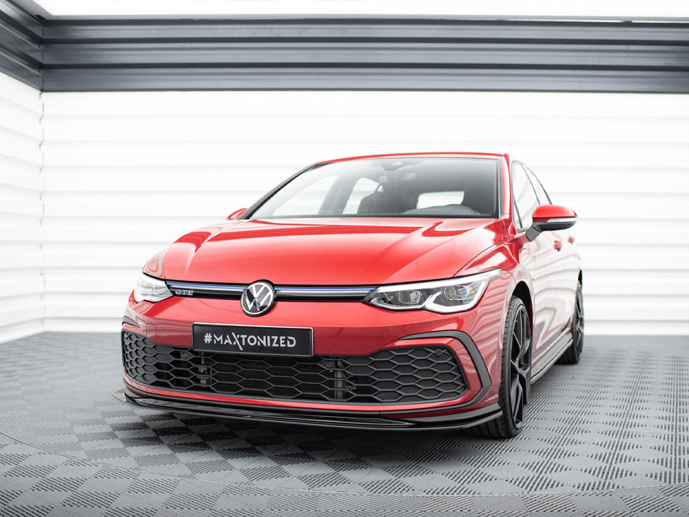 Maxton Design Volkswagen Golf MK8 / MK8.5 GTI / GTE / GTD / R-Line (2020+) Front Splitter V.5 - Gloss Black Maxton Design Volkswagen Golf MK8 / MK8.5 GTI / GTE / GTD / R-Line (2020+) Front Splitter V.5 - Gloss Black