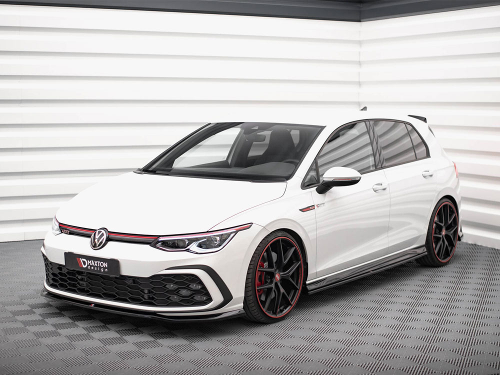 Maxton Design Volkswagen Golf MK8 / MK8.5 GTI / GTI Clubsport / GTE / GTD / R-Line (2020+) Side Skirts Diffusers V.4 - Gloss Black Maxton Design Volkswagen Golf MK8 / MK8.5 GTI / GTI Clubsport / GTE / GTD / R-Line (2020+) Side Skirts Diffusers V.4 - Gloss Black