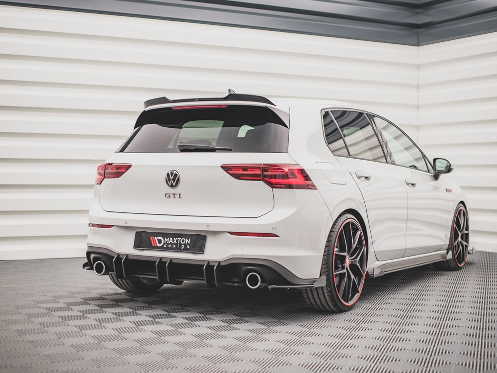 Maxton Design Volkswagen Golf MK8 / MK8.5 GTI (2020+) Street PRO Rear Diffuser V.2 - Black Maxton Design Volkswagen Golf MK8 / MK8.5 GTI (2020+) Street PRO Rear Diffuser V.2 - Black