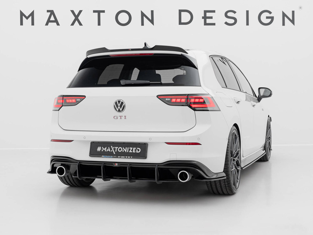 Maxton Design Volkswagen Golf MK8 / MK8.5 GTI (2020+) Street PRO Rear Diffuser V.4 - Black Maxton Design Volkswagen Golf MK8 / MK8.5 GTI (2020+) Street PRO Rear Diffuser V.4 - Black