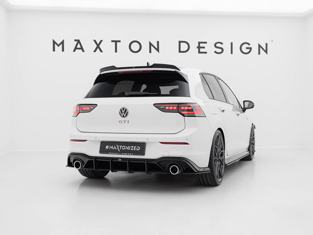 Maxton Design Volkswagen Golf MK8 / MK8.5 GTI (2020+) Street PRO Rear Diffuser V.3 - Black Maxton Design Volkswagen Golf MK8 / MK8.5 GTI (2020+) Street PRO Rear Diffuser V.3 - Black