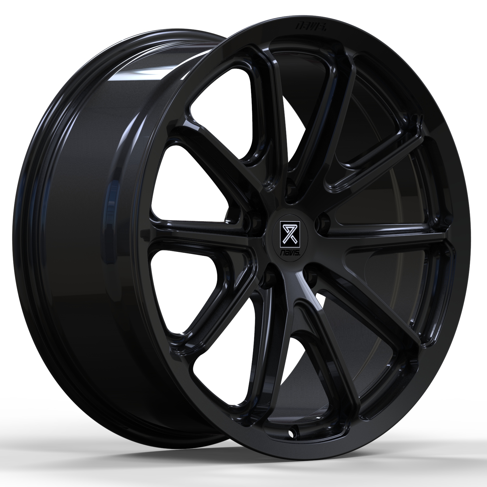 Navis Ludis - 20 inch X 9" - 5 x 120 ET42 - Gloss Black - VW Transporter T5 / T6 - SET OF 4 Navis Ludis - 20 inch X 9" - 5 x 120 ET42 - Gloss Black - VW Transporter T5 / T6 - SET OF 4
