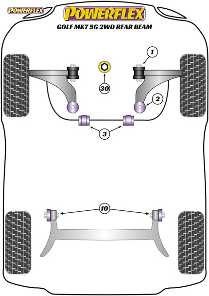 Powerflex Track Front Lower Engine Mount Hybrid Bushes (Large) - Volkswagen Golf MK7 5G 2WD upto 122PS Rear Beam Powerflex Track Front Lower Engine Mount Hybrid Bushes (Large) - Volkswagen Golf MK7 5G 2WD upto 122PS Rear Beam
