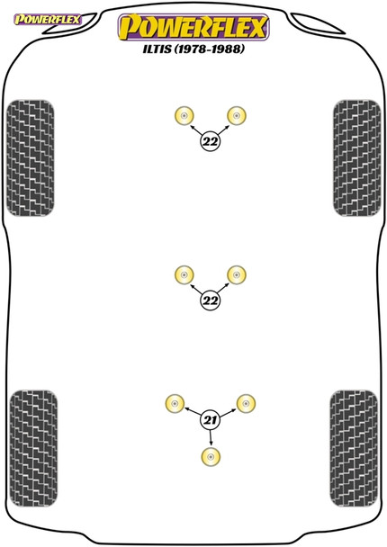 Powerflex Heritage Engine Mounting Bushes Kit Of 2 - Volkswagen Iltis (1978 - 1988) Powerflex Heritage Engine Mounting Bushes Kit Of 2 - Volkswagen Iltis (1978 - 1988)