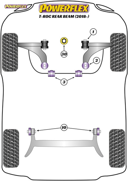 Powerflex Lower Engine Mount Insert (Large) Track Use - Volkswagen T-Roc (2018 - ON) Powerflex Lower Engine Mount Insert (Large) Track Use - Volkswagen T-Roc (2018 - ON)