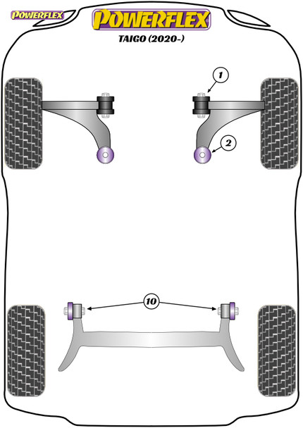 Powerflex Track Front Wishbone Front Bushes 30mm - Volkswagen Taigo (2020 on) Powerflex Track Front Wishbone Front Bushes 30mm - Volkswagen Taigo (2020 on)