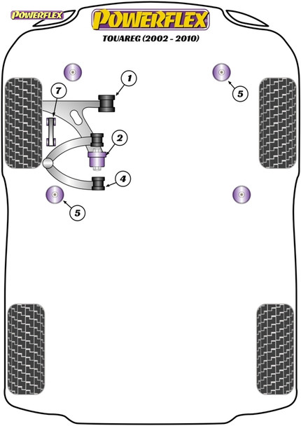 Powerflex Front Subframe Mounting Bushes - Volkswagen Touareg (2002 - 2010) Powerflex Front Subframe Mounting Bushes - Volkswagen Touareg (2002 - 2010)