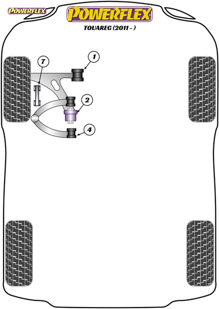 Powerflex Front Lower Wishbone Front Bushes - Volkswagen Touareg (2011 - ) Powerflex Front Lower Wishbone Front Bushes - Volkswagen Touareg (2011 - )