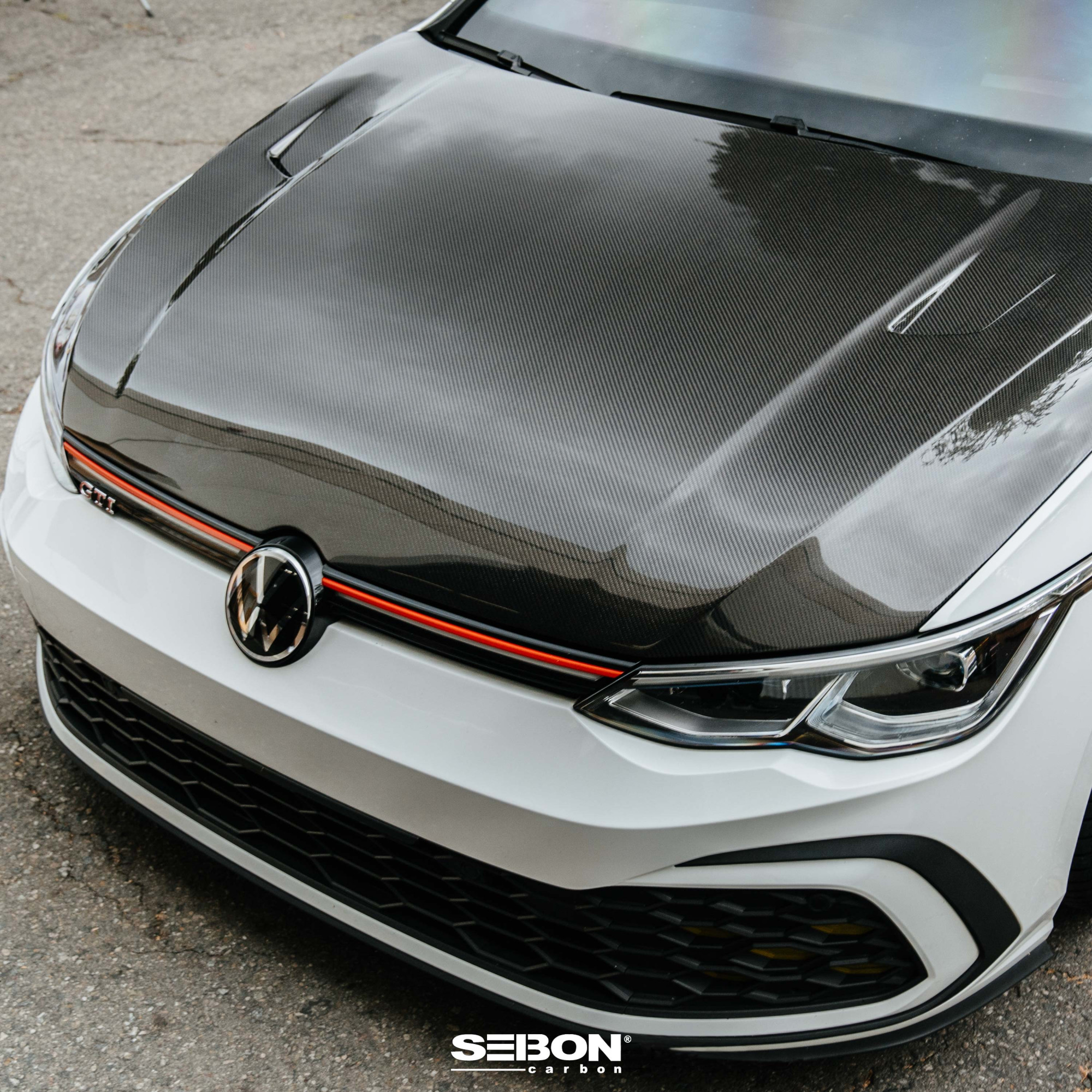 Seibon TM Style Carbon Fibre Bonnet for Volkswagen Golf (MK8) GTI / R (2022+) Seibon TM Style Carbon Fibre Bonnet for Volkswagen Golf (MK8) GTI / R (2022+)