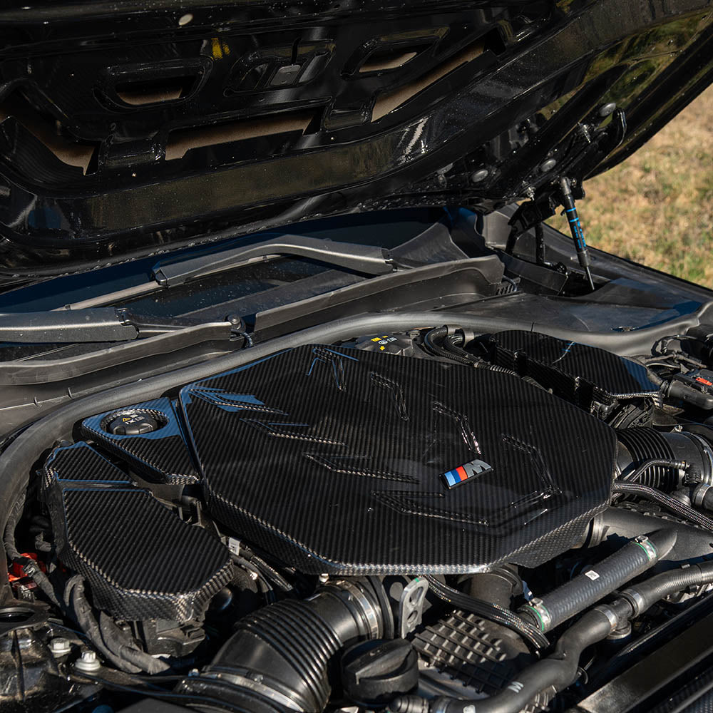 CT Carbon BMW M5 G90 / G99 (2024+) Carbon Fibre Engine Bay Side Covers CT Carbon BMW M5 G90 / G99 (2024+) Carbon Fibre Engine Bay Side Covers